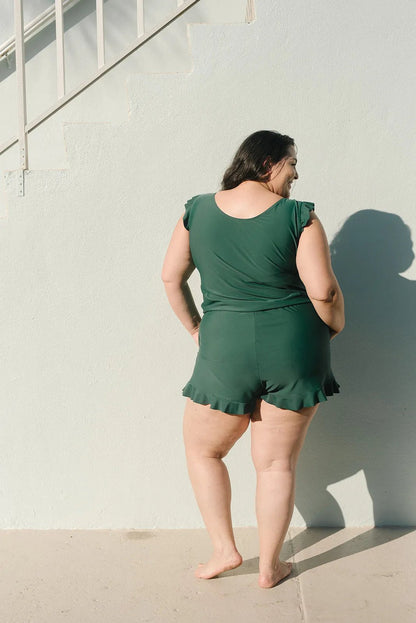 Lara - Plavky s volánikmi a vstavanou podprsenkou