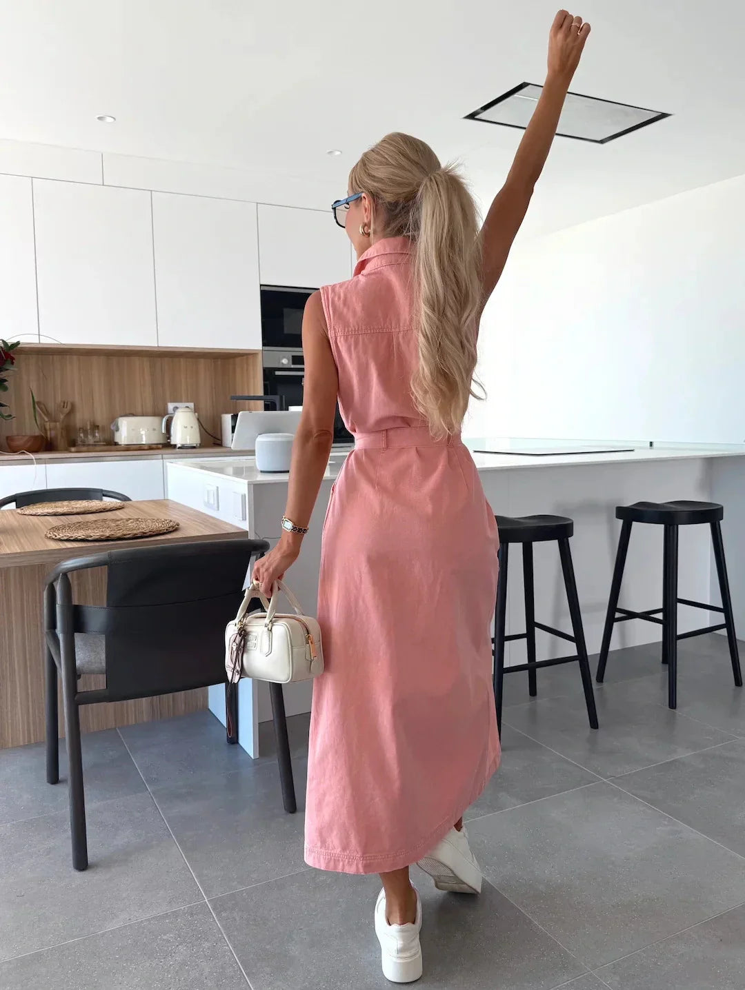 Elsa - Maxi džínsové šaty